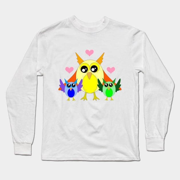 Owl family Long Sleeve T-Shirt by MelanieJeyakkumar